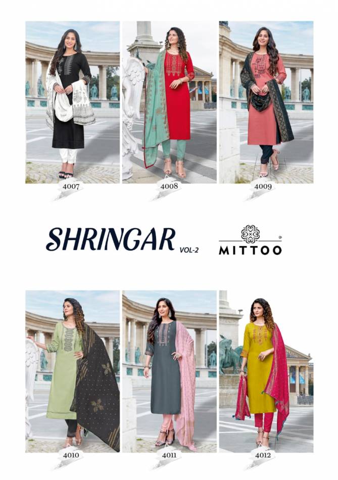 Mittoo Shringar Heavy Viscose Festive Wear Ready Made Salwar Suit Collection